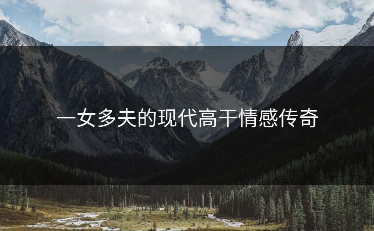 一女多夫的现代高干情感传奇