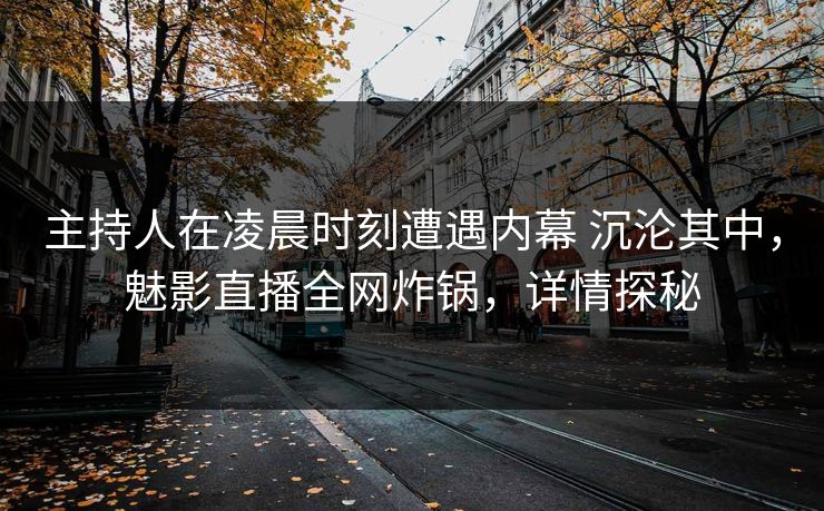 主持人在凌晨时刻遭遇内幕 沉沦其中，魅影直播全网炸锅，详情探秘