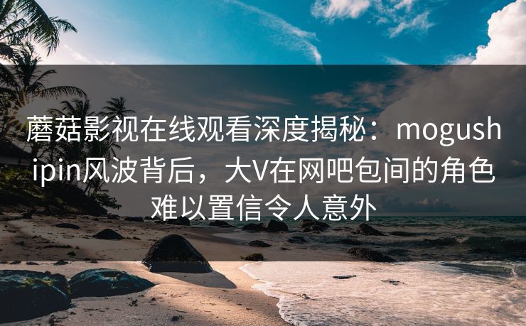 蘑菇影视在线观看深度揭秘：mogushipin风波背后，大V在网吧包间的角色难以置信令人意外